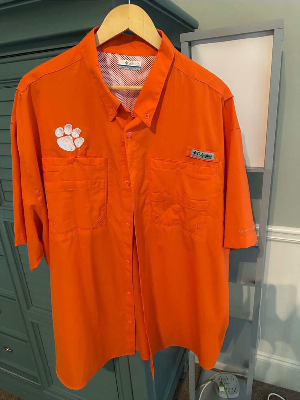 Columbia Clemson Tiger’s Men's Short-Sleeve Performance Shirt - Orange size XXL